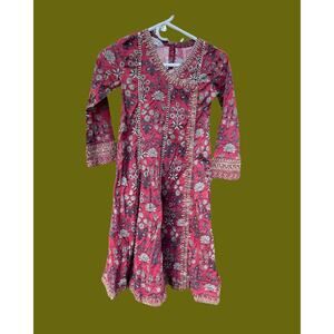 Maria B. Floral Embroidered Dress